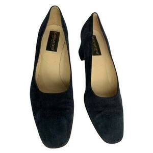 Classiques Entier Women's Heel Pump Dress Loafer Block Heel Suede shoes sz 9.5